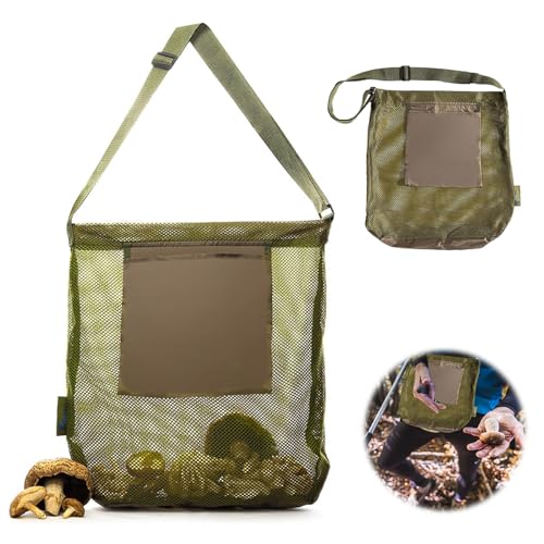 Mushroom Hunting Bag, Foraging Bag, Mesh Food Bag, Vegetable Storage Bag, Mushroom Basket, Hunting Bag, Bushcraft Bag for Camping, Hiking