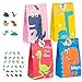 40 PCS Bolsas de Fiesta Dinosaurios, ZWOOS Bolsa de Dulces de Dinosaurio Bolsas de Papel de Caramelos Bolsa de Regalo Cumpleaños Infantil con 48 Pegatinas para Fiesta, Los Reyes Magos, Golosinas