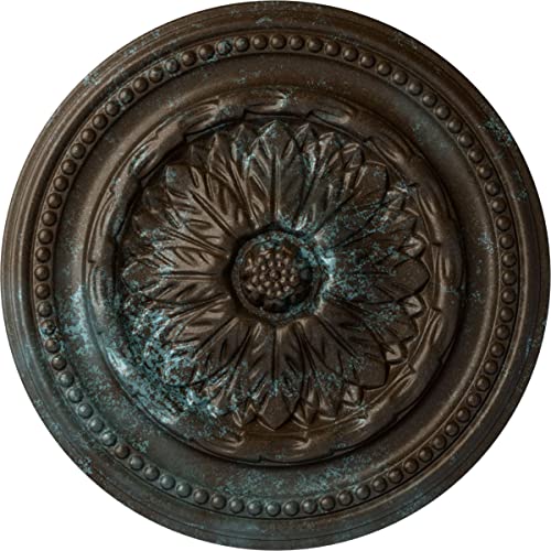 Image of Ekena Millwork Chester Ceiling Medallion, Bronze Blue Patina