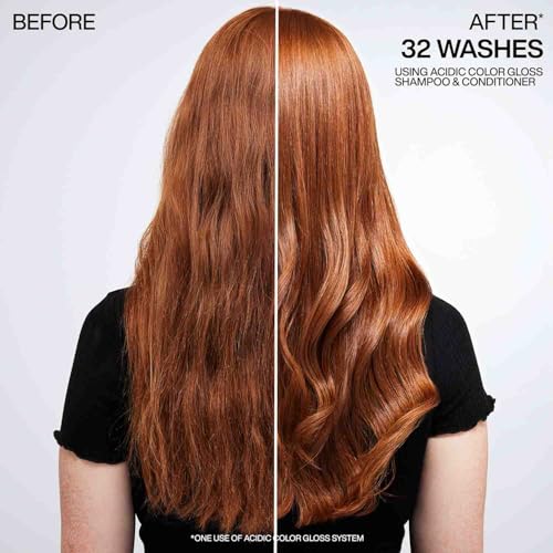 Image of Redken Acidic Color Gloss Conditioner, 300 ml | Professional Conditioner for Color Protection. Seals the cuticle to lock in shine for a smooth, glossy finish.