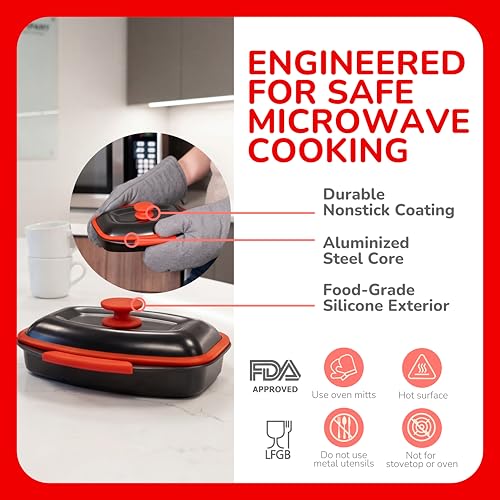 Micro Grill Chef Pot™ Microwave Cooking – Versatile Microwave Food Cooker with Lid – Microwave Safe Steamer & Soup Pot – BPA-Free, Dishwasher Safe, Ideal for Fast Meals & Healthy Cooking by Micro Grill - Image 6