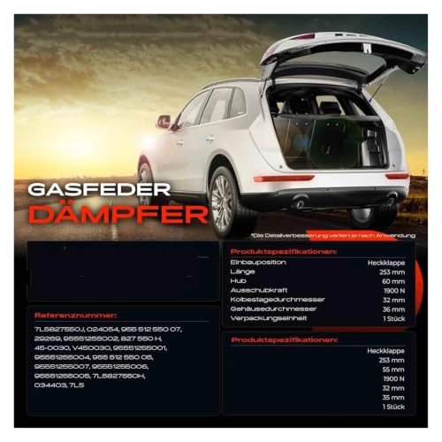 Vérins de hayon premium pour Cayenne 9PA 2007-2010 | Qualité d'origine 7L5827550J - 3