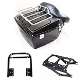 Black Tour pak pack trunk for Harley 2009-2013 touring Road King Electra glide &bracket