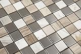 Stainless Steel Interlocking Pebble Floor Tile | Kitchen, Bathroom, and Patio Flooring | Indoor and Outdoor Use | Stone Mix Mosaic| Quick and Easy Grout Installation