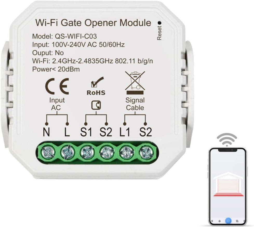 WiFi Garage Door Opener, WiFi Gate Opener, Connect to