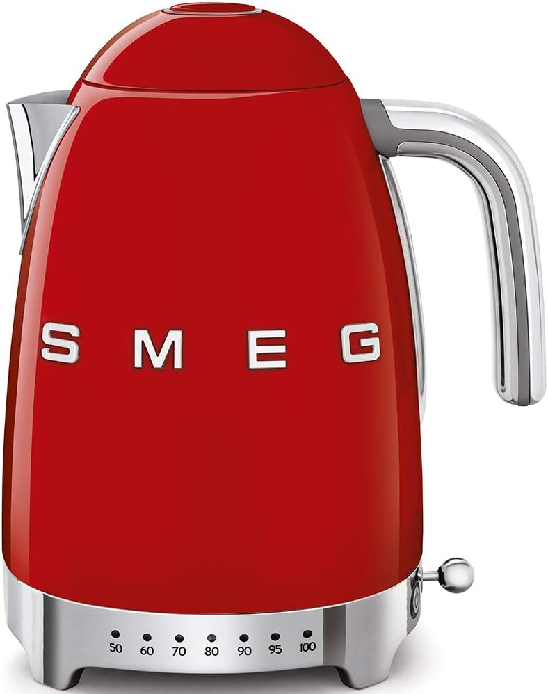 Smeg KLF04RDUK Jug Kettle, LED Display, 7 Temperature Settings