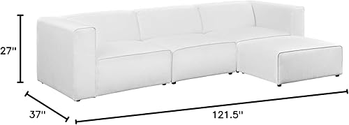 Miniatura 2 de Modway Mingle - Juego de sofá modular moderno de 4 piezas en color blanco