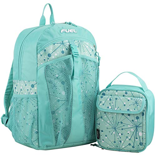 FUEL Backpack with Lunch Bag Bundle Turquoise - Star Print