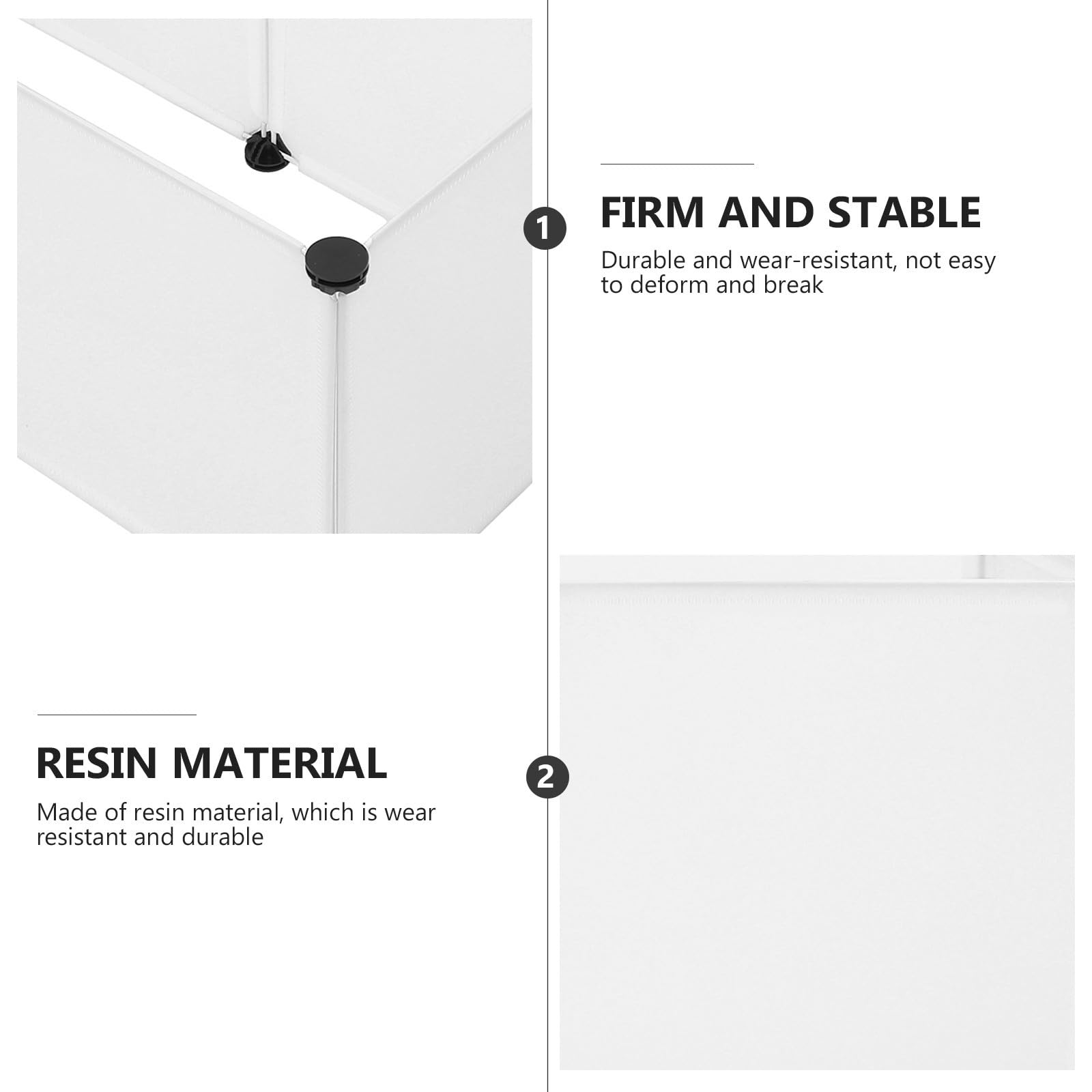 Abaodam Cage pour Petits Animaux en Résine Blanche, Maison pour Hamster et Lapin, Simple Style 6 Panneaux pour Aire de Jeu Extérieure
