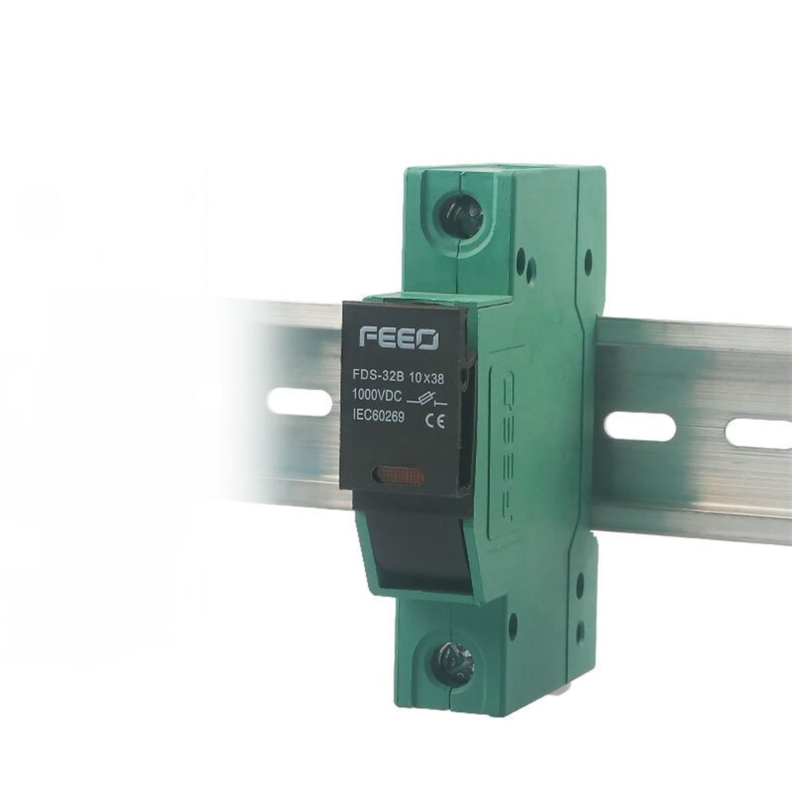 1 portafusibili solari DC 1P 1000 V PV 10 x 38 mm PV con luce e fusibile per protezione solare del sistema fotovoltaico (fusibile 25a, con luce con fusibile)
