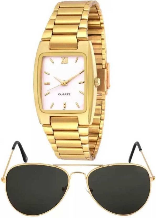 Analog Watch - for Boys Premium White Square DIAL Gold Color Strap Analog Watch for- Boys & Mens Gold (B0CHQHY9KH) Amazon Price History, Amazon Price Tracker