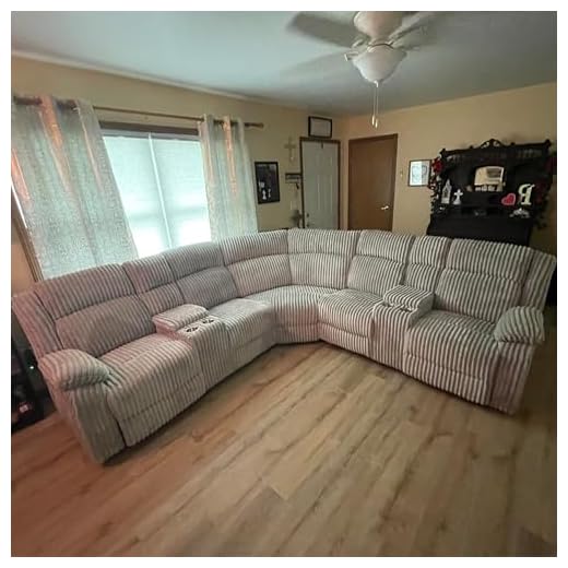 Oversized L-Shaped Power Reclining Sectional Sofa Motion Recliner Couch ,Corduroy Upholstered Symmetrical Recliner Sofa&Couch W/2 Console Storage, Cupholders, USB Ports for Home Theater Living Room