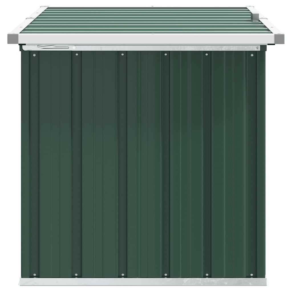 Générique Contenitore esterno in acciaio zincato verde 109 x 67 x 65 cm, ideale per giardino, patio o terrazza, per riporre cuscini, attrezzi e giocattoli, design sobrio e senza tempo,