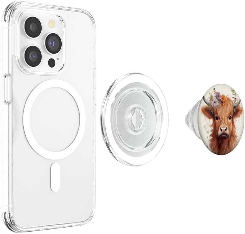 Highland Cattle Farmer Scottist Highland Cow Lover PopSockets PopGrip for MagSafe