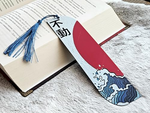 Image of Collectible Bookmarks | Premium Decorative Reading Accessories | Ideal Gift for Readers & Book Lovers | Bioplastic (Unshakable Wave)