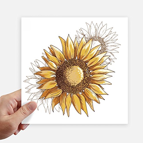 Semilla de Girasol pegatinas para pared portátiles motos calcomanías cuadradas 4 unidades 20cm 2
