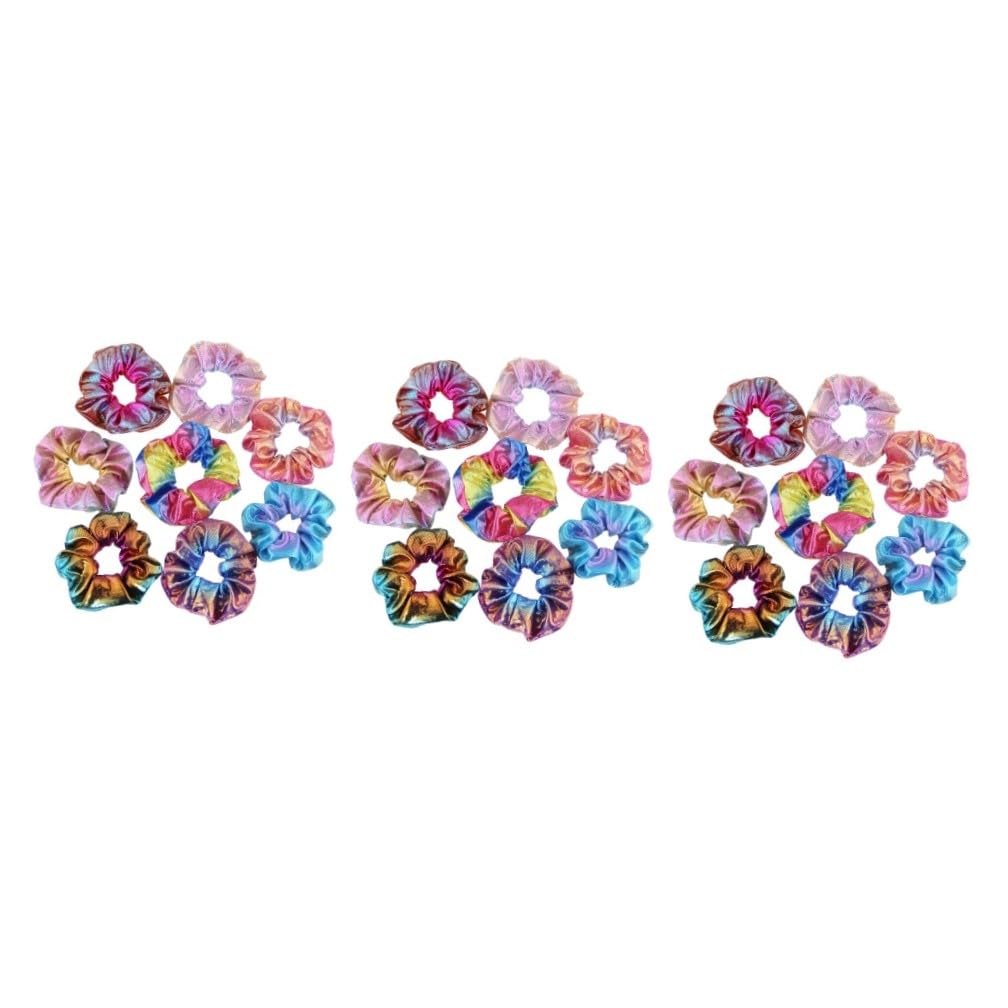 DOITOOL 72piezas Coleteros De Metálica Efecto Gilding Bandas Para Cabello De Accesorios Para Mujeres y Rosa Azul Verde Naranja Rojo y
