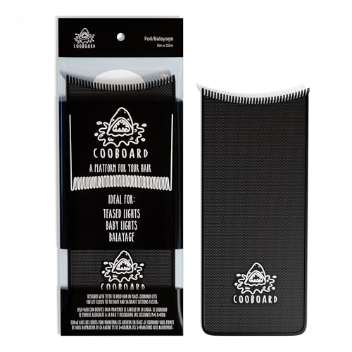 Authentic Cooboard Balayage Board with Teeth | Original Highlighting Paddle from The Maker of Cooboard Hair Highlighting Kit | Easy to Clean Sturdy Lightweight (Black)