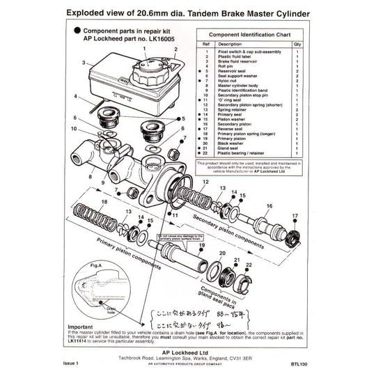 Amazon | ローバーミニ用 ブレーキマスターシリンダー オーバーホール 