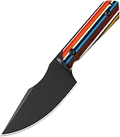 Vista 14 de Kizer Mini Harpoon Cuchillo de hoja fija con funda, cuchillo de caza de hoja de 3 V con mango de micarta, cuchillos pequeños EDC de hoja fija