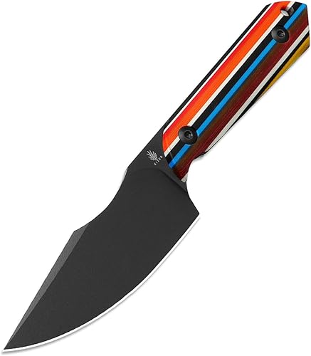 Miniatura 14 de Kizer Mini Harpoon Cuchillo de hoja fija con funda, cuchillo de caza de hoja de 3 V con mango de micarta, cuchillos pequeños EDC de hoja fija para