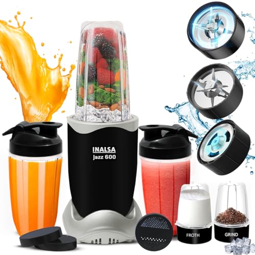 INALSA Blender Mixer Grinder|5 Jar & 600 W Copper Motor| Ble...