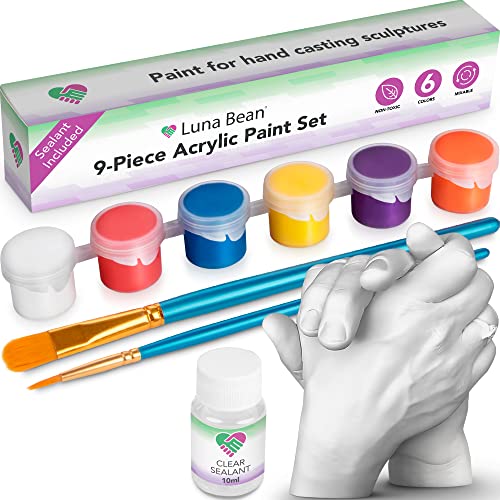 Deluxe Baby Hand Casting Kit + Acrylic Paint Set