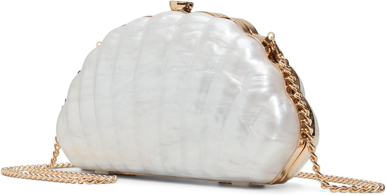 Aldo Women's Sheshell Clutch, Other White