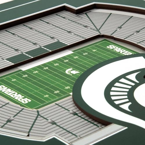 Image of YouTheFan Officially-licensed NCAA Stadium Series 3D Wall Art - multi-layer team stadium replica, detailed sports fan gift, indoor decor
