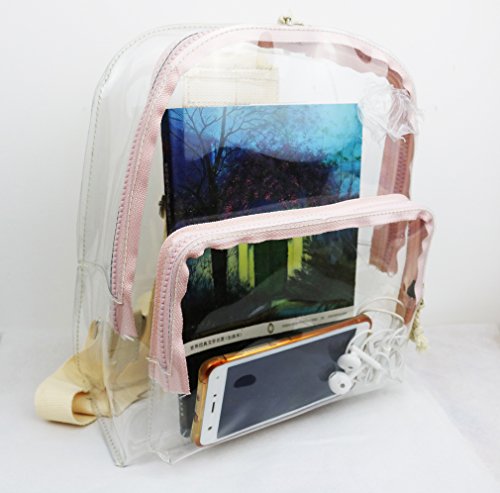 Yingfeg Bb Y001 Clear Bag See Through Book Bag Transparent School Backpack Security Stadium Bags Beach Bag W/Purse thumb #6