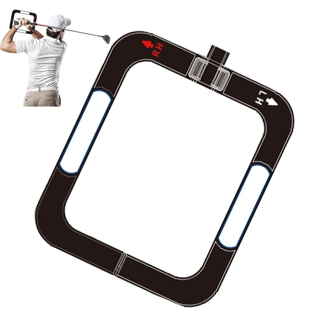 Casiler Black Golf Swing Corrector Portable Golf Swing Training Aid Golf Swing Plane Corrector Swing Arm Correct Posture Auxiliary Training Tool