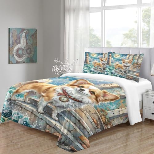 Housse de couette papillon 3D 260x220cm en microfibre douce avec taies - 5