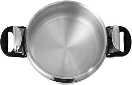 Miniatura 5 de Mini olla a presión de 3 L3.17 cuartos de galón, olla a presión de aleación de aluminio con tapa de bloqueo de seguridad y válvula, lata de presión