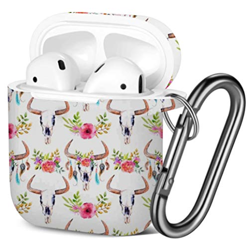 Coque antichoc AirPods 1 et 2 en TPU souple et son mousqueton de transport sûr