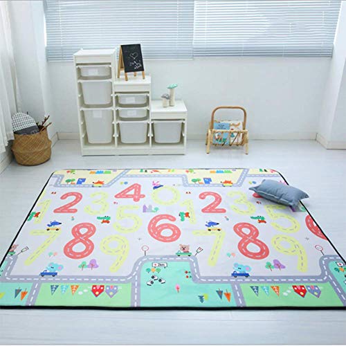 Loartee Tapis Velours Corail Tapis Village de Piste pour La Chambre des Enfants,Taille:150x200cm Cover
