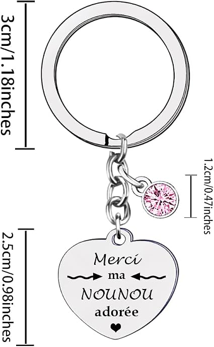QTQTLP Regalo Babysitter Portachiavi Tata Regalo Ringraziamento Grazie Regalo Tata Originale Regalo Tata Di Fine Anno Regalo Per Tata Regalo Di Natale Regalo Del Giorno Dell'anno, 1, L