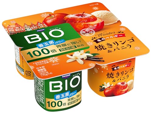 [冷蔵] ダノンジャパン ダノンビオ ヨーグルト ​焼きリンゴ＆バニラ 75g×4 期間限定のサムネイル