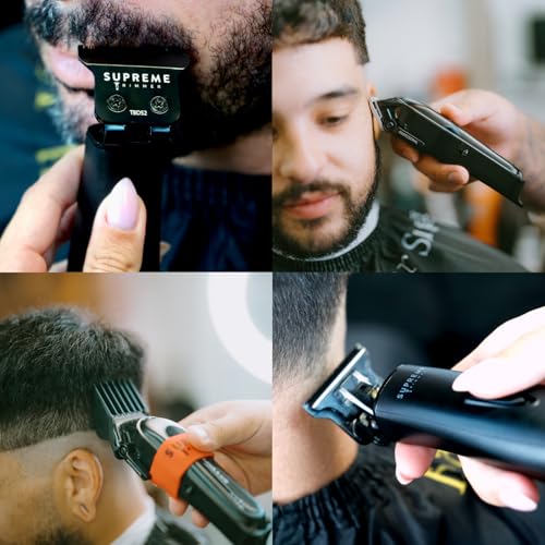 Image of Supreme Trimmer Hair Clipper & Mens Trimmer 2 in 1 | Cordless Beard Trimmer for Barbers or Home use Mens Clippers | STC5030 ST5220 Black