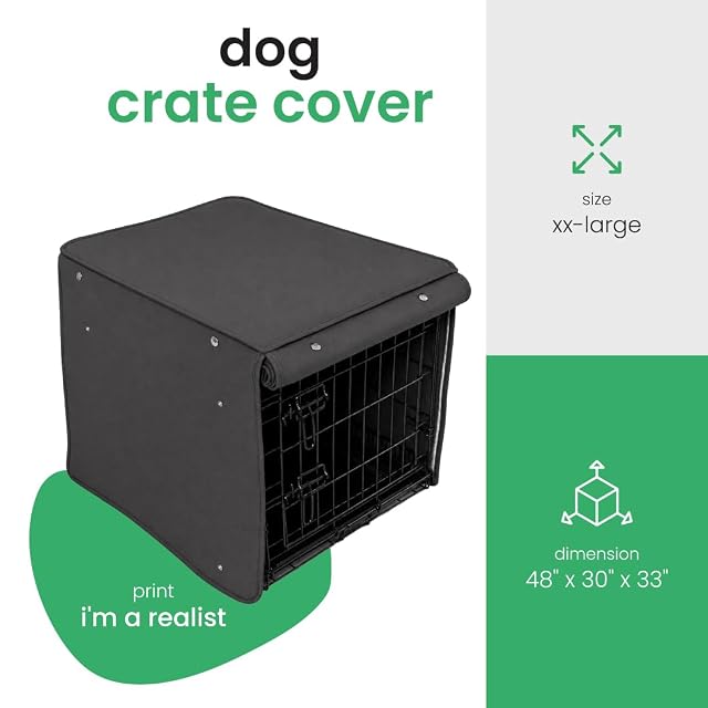 Foto 2 de 7 de Molly Mutt Funda para Jaula de Perro, se Adapta a Cajas de 48 x 30 x 33 Pulgadas, Bloqueo de luz