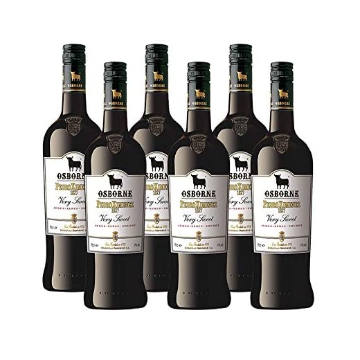 Vino Pedro Ximenez 1827 de 75 cl - D.O. Jerez - Bodegas Osborne (Pack de 6 botellas)