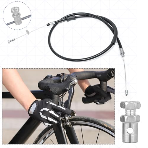 20 sztuk końcówek kabla gazu i hamulca 1/8", zaciski do kabla gazu, zamki, zaciski do kabla hamulcowego gokartu, końcówki kabla hamulcowego do motocykla, roweru z silnikiem, kabla sprzęgła, części do