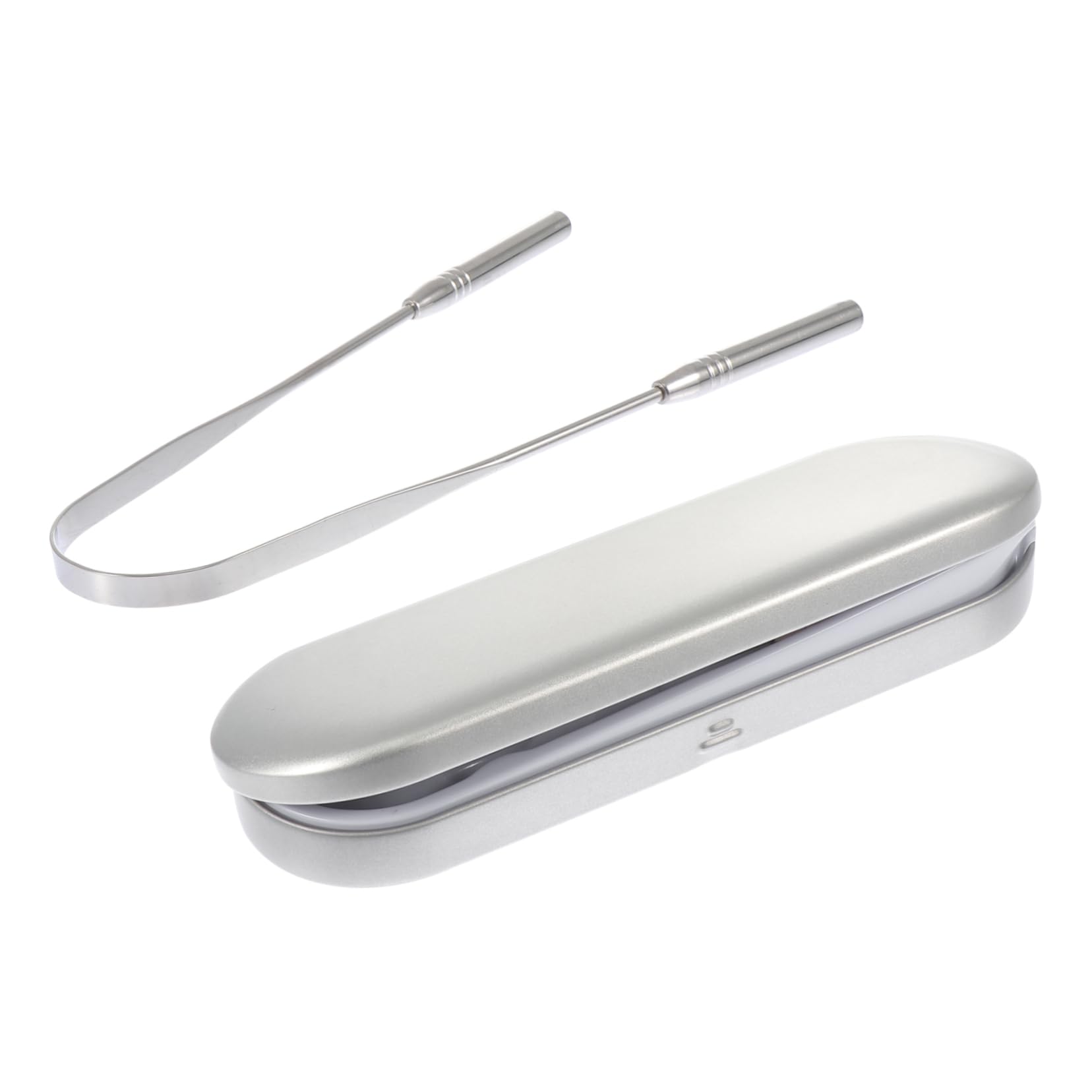 HOODANCOS U Shape Stainless Steel Tongue Scraper with Box Practical Oral Device for Adults and Teens Ergonomic Design Durable and Easy to Use Silver Finish