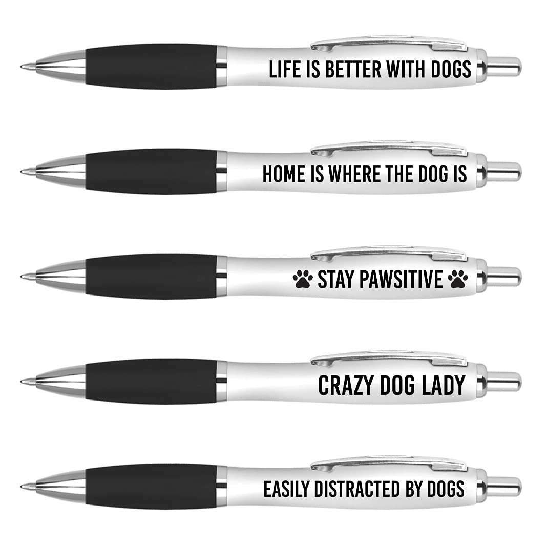 DV DESIGN 5 x Funny Dog Pens - Pen Dogs Pet Puppy Quotes Joke Office Secret Santa #75719