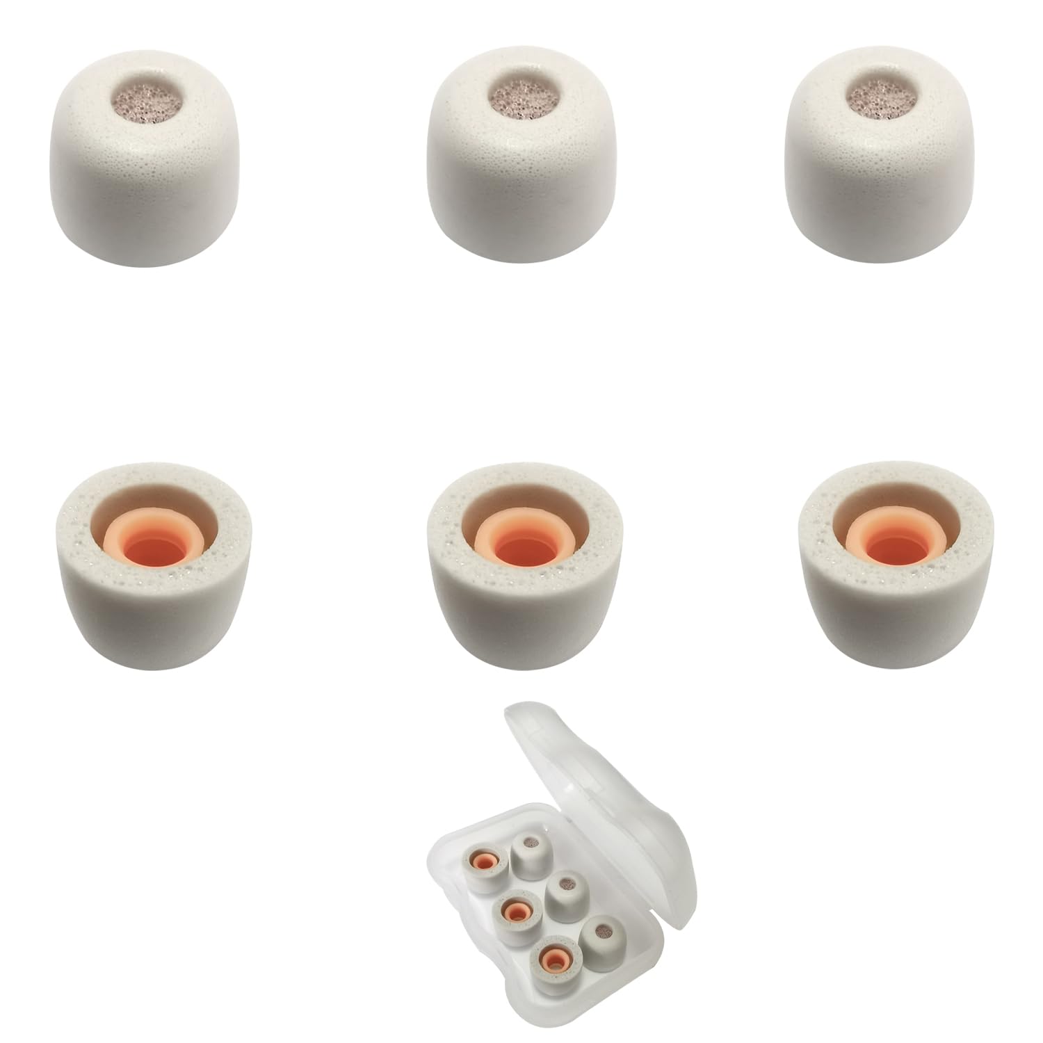 Small Foam Ear Tips Replacement Earbuds Tips Filter Screen Small Earbuds Tips for in Ear Earbuds, Gray 3 Pairs