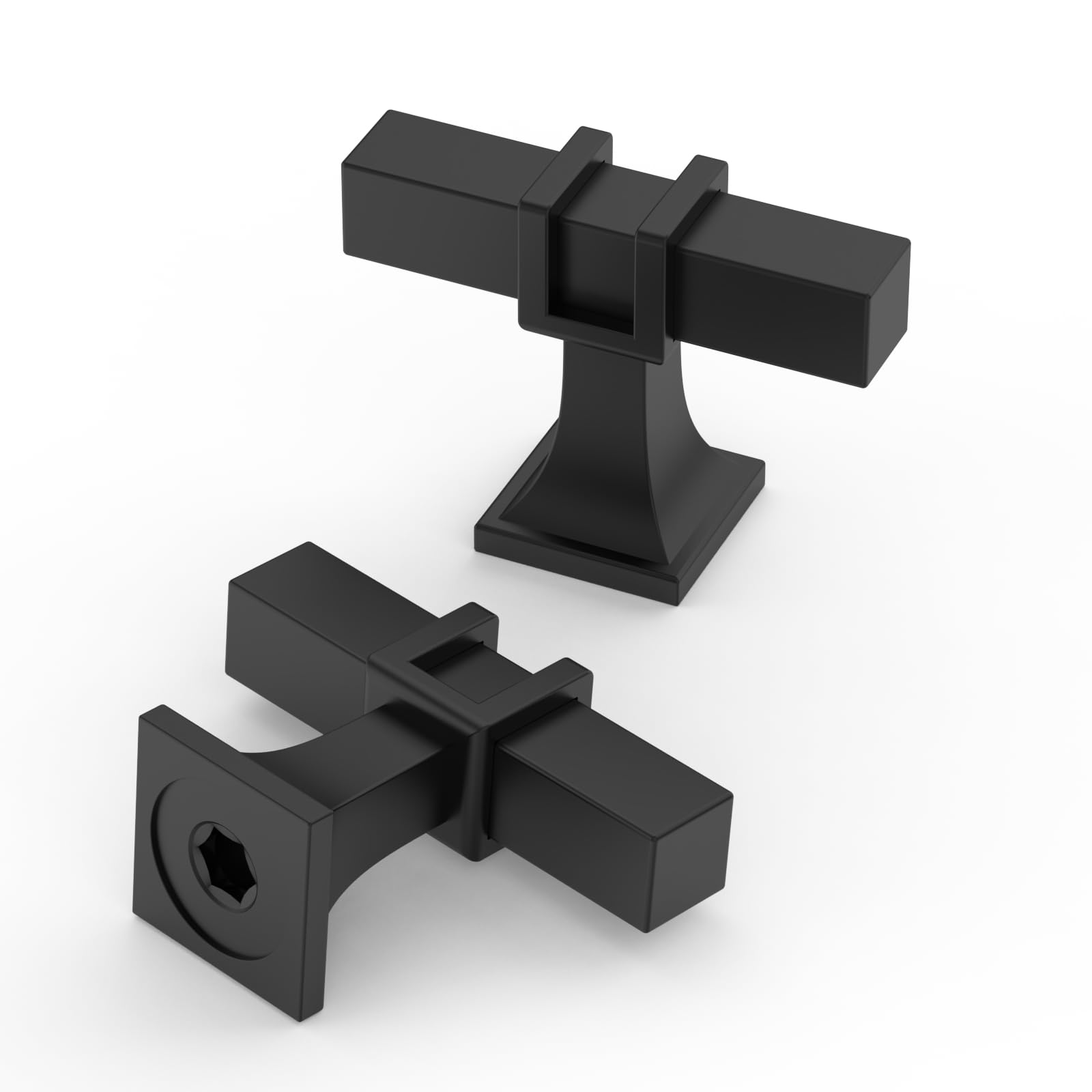 Asidrama 10 Pack Single Hole Center Matte Black Kitchen Cabinet Knobs, Cabinet Knobs Kitchen Cabinet Hardware for Cupboard Drawer Knobs