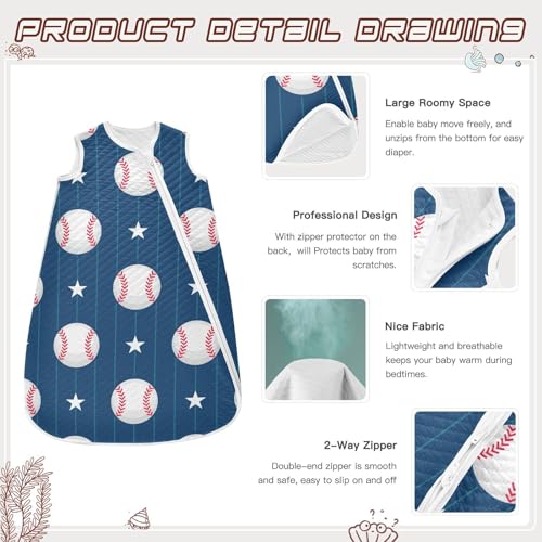 Image of vvfelixl Bright Funny Dinosaurs Baby Sleeping Bag Sleep Sack,Baby Wearable Blanket Sleep Suit for 0-6 Months