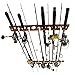 Rush Creek Creations | Fishing Rod Holder for 11 Rods, Fishing Pole Holder for Garage Organization and Wall Storage, for Fishing Gear and Fishing Accessories (Vertical Fishing Rod Rack)