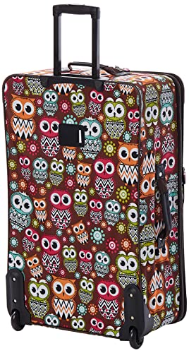 Rockland Jungle Softside Upright Luggage Set, Owl, 4-Piece (14/29/24/28) #TOP1