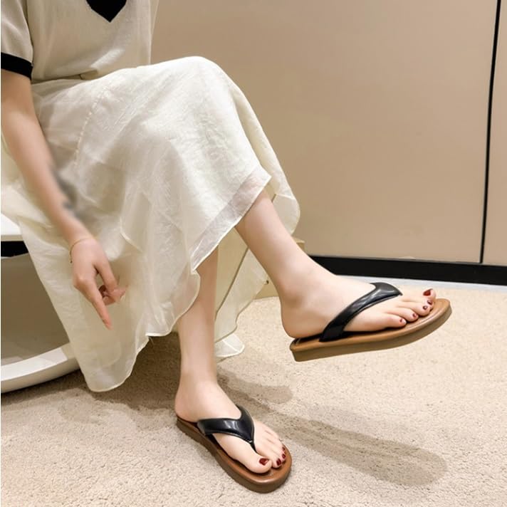 Pinch Toe Flip Flops For Casual Wear Internet Famous Vacation Beach Sandals2