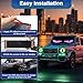 2Pcs Devil Eyes Light for Cars | LED Eyes for Truck Windshield | Flexible Scrolling Programmable LED Sign | Can Edit Text/Graffiti/Animations
